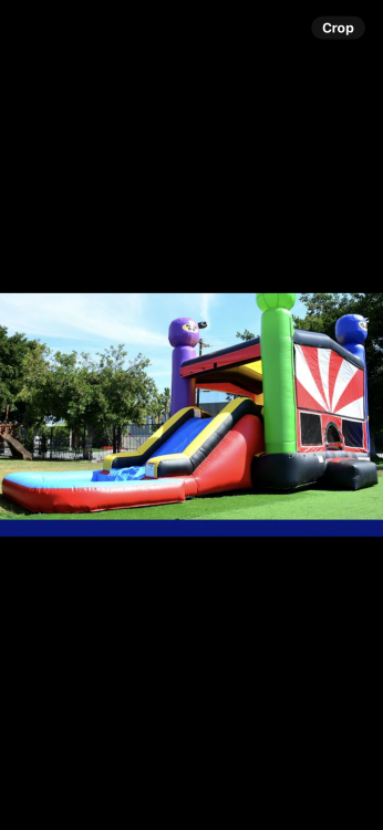 Wet - Ninja Bounce House w Slide